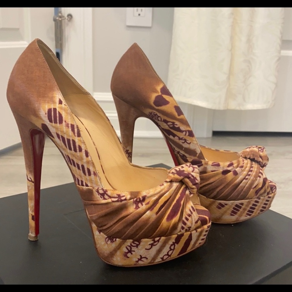 Christian Louboutin peep toe 105MM PLATFORM heel